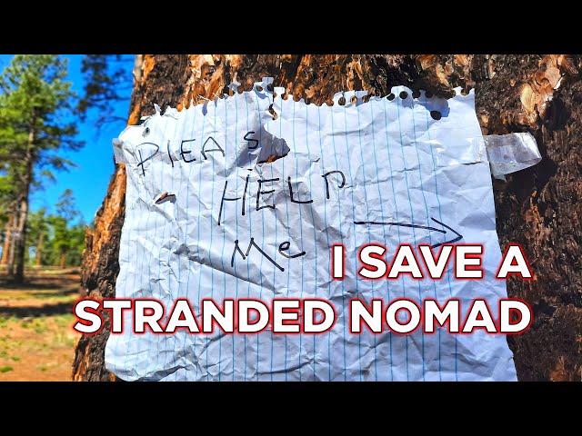 Sole Female Elderly Nomad Stranded In A Snowstorm Until We Came Along! | Ambulance Conversion Life