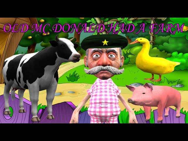 CARTOON RHYMES For Babies Old Mc Donald Had A Farm - Nursery Rhymes Song For Kids - 3D Rhymes