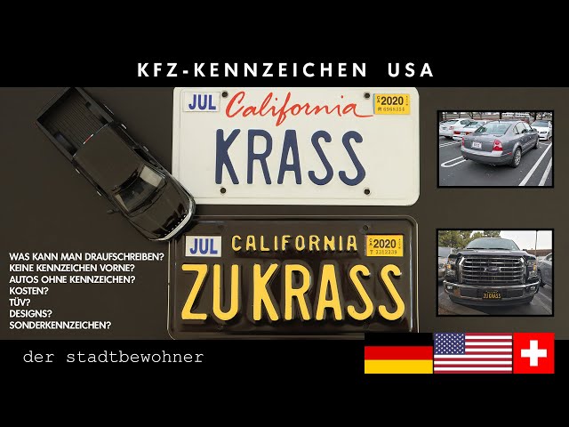 Auto-Kennzeichen in den USA. Sind sie ZU KRASS?