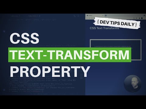 DevTips Daily: The CSS text-transform property