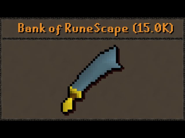 I have Nothing but a Rune Scimitar in my Bank