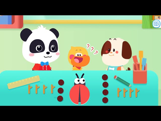 Baby Panda's Math Adventure: Dividing Cakes with Quacky the Duck - Fun Learning Game