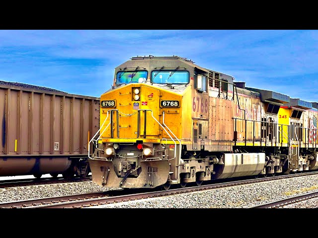 65MPH Race of a Lifetime on the Union Pacific Overland Route & More! 11 Train Action