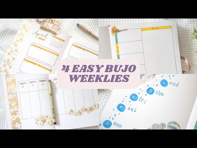 4 Easy Weekly Layout Ideas for your Bullet Journal