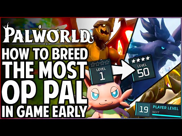 Palworld - How to Get 6 Best OP Pals EARLY - Level 1 Cattiva to Shadowbeak FAST Easy Breeding Trick!