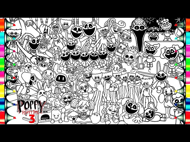 Poppy Playtime Chapter 3 Colorng Pages Mix / How To Color All Monsters and Bosses / NCS Music