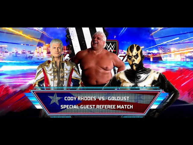 WWE2K24 | Cody Rhodes VS Goldust | Brother VS Brother | Special Guest Referee Match Gameplay