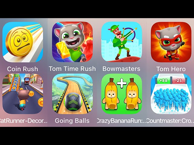 Sonic Dash,Subway Surf,Tom Gold Run,Count Master 3D,Going Balls,Tom Hero,Bowmasters,Crazy Banana Run