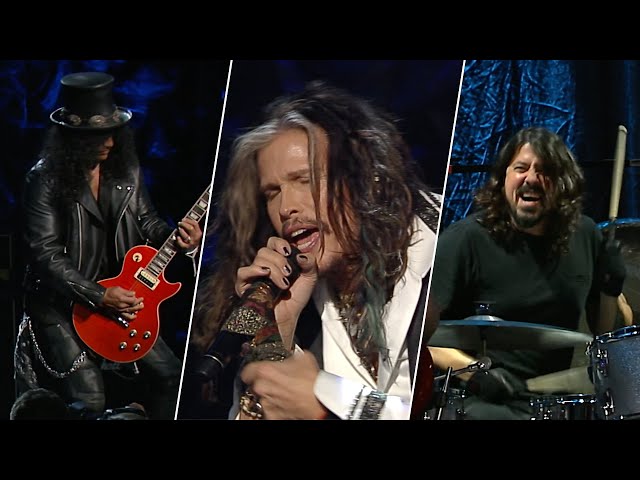 Steven Tyler, Slash, Dave Grohl, & Train “Walk This Way” Live (2014)