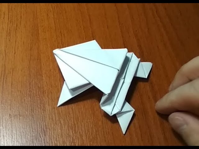 Как сделать прыгающую лягушку из бумаги. Оригами: лягушка.