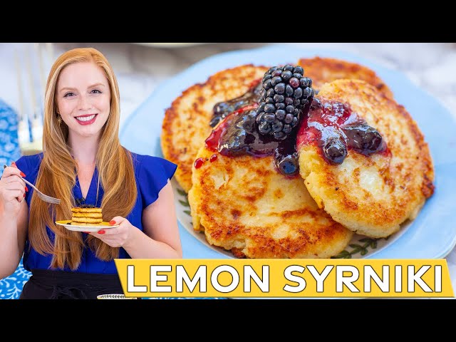 Easy Lemon Syrniki - Ukrainian Cheese Pancakes Recipe