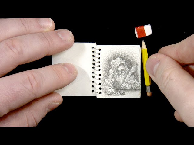 How small can I draw? - teeny drawings in the world's SMALLEST SKETCHBOOK!