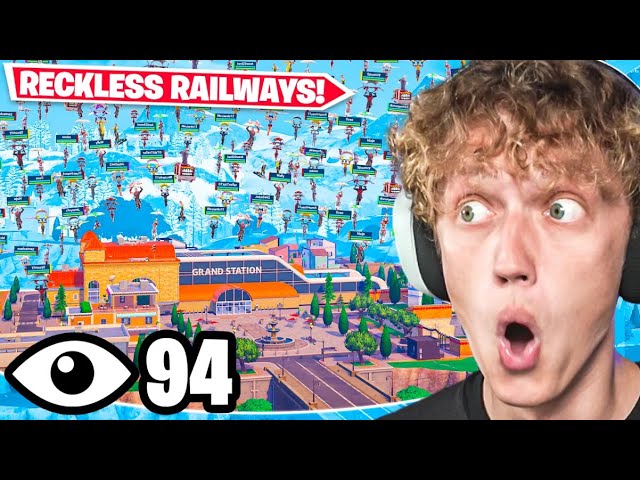 100 PLAYERS Land At RECKLESS RAILWAYS In Chapter 5! (STACKED)