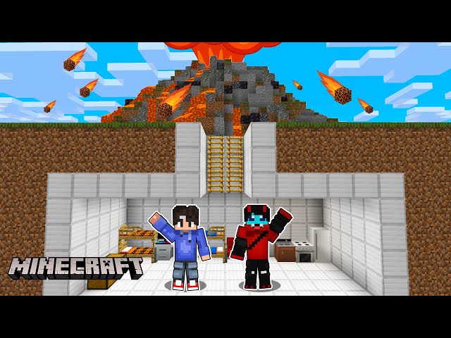 EPIC VOLCANO VS SECRET BUNKER | Minecraft