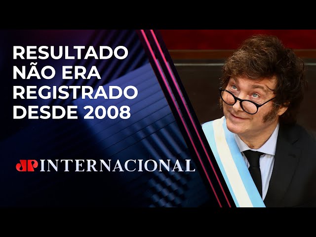 Javier Milei celebra superávit no primeiro trimestre na Argentina | JP INTERNACIONAL