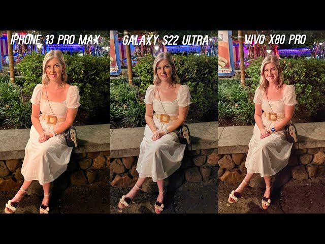 iPhone 13 Pro Max vs Galaxy S22 Ultra vs Vivo X80 Pro Night Camera Test Comparison