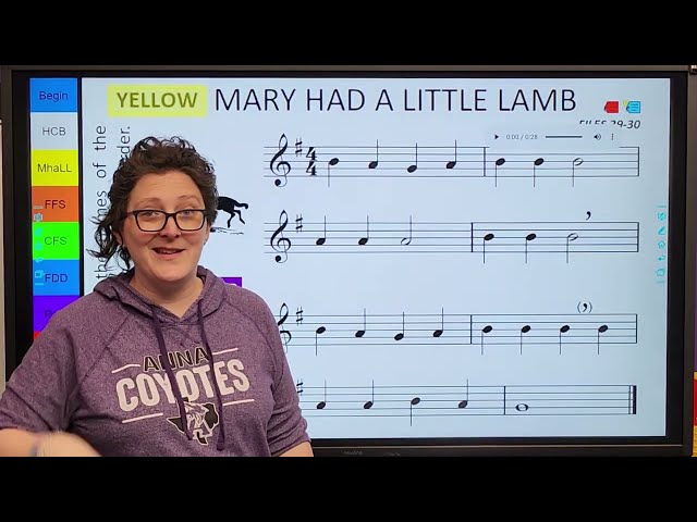 2 yellow belt - Mary had a Little Lamb