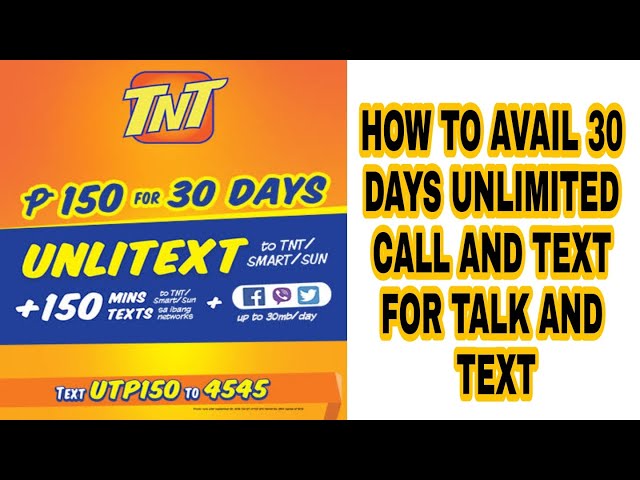 MANUAL SUBSCRIPTION FOR 1MONTH UNLIMITED CALL AND TEXT FOR TNT SUBSCRIBERS