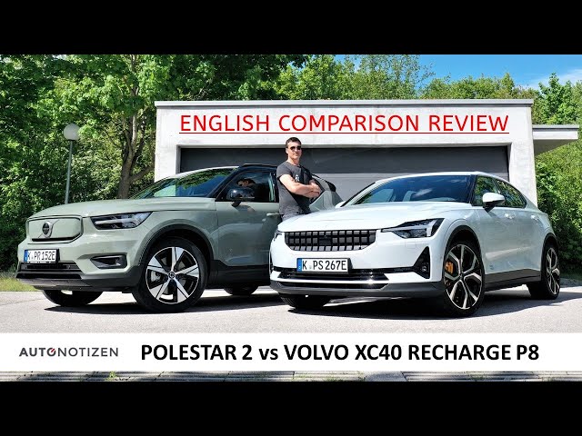 Polestar 2 vs Volvo XC40 Recharge: Comparsion incl. German Autobahn | English Review | 2021