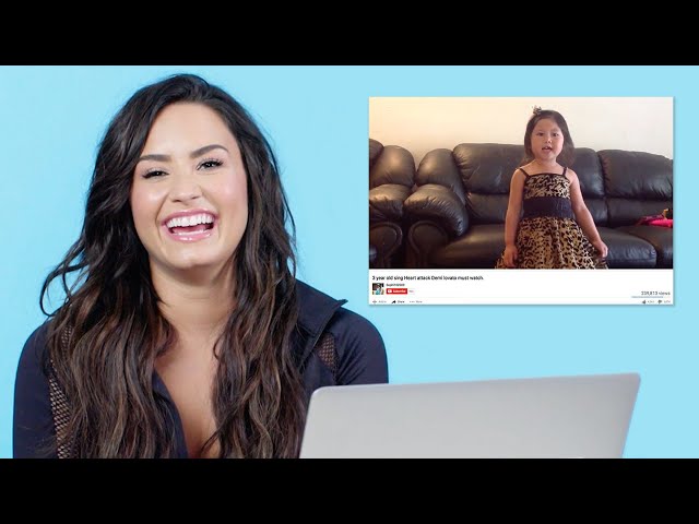 Demi Lovato Watches Fan Covers On YouTube | Glamour