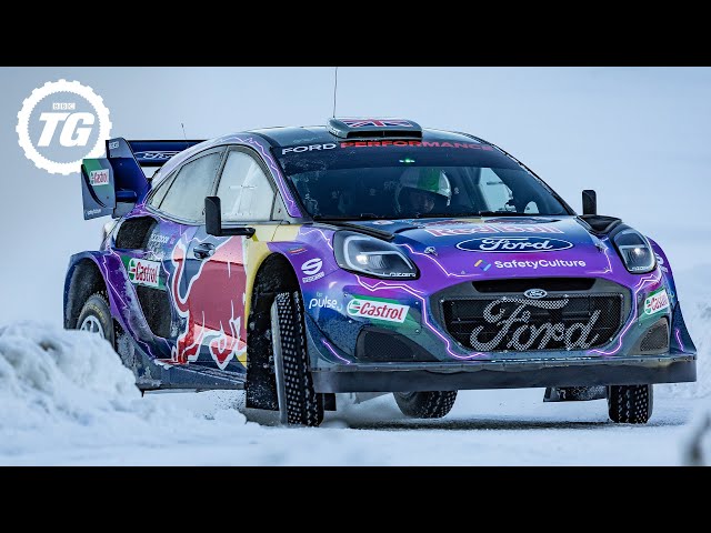 Taking the 500bhp Ford Puma Hybrid Rally1 Through Snow | Top Gear Series 32