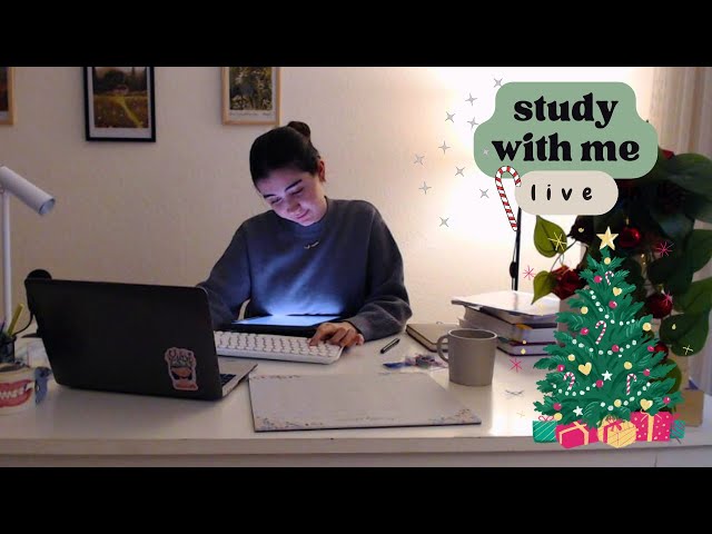 Study with me live 6 hours 50/5 🌟|  streammas!  22.12🎄