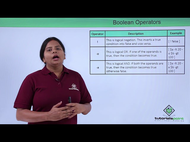 Linux - Boolean operators