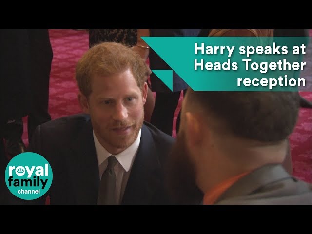 Harry speaks at Heads Together reception
