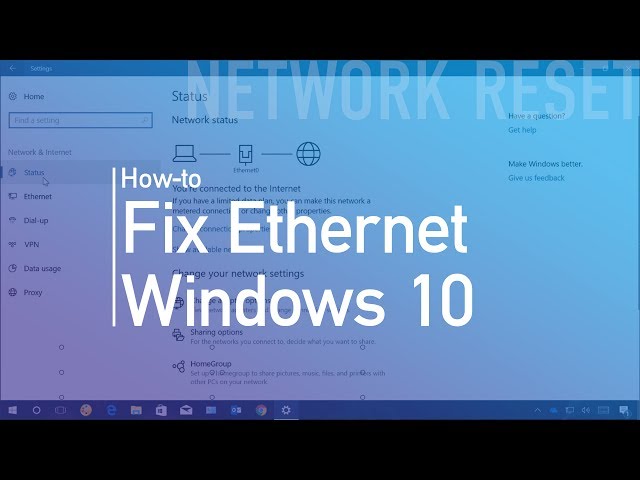 How to reset Ethernet (wired) network adapter on Windows 10