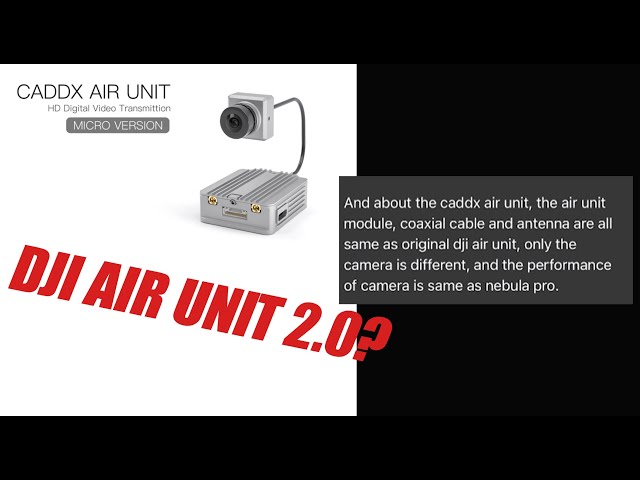 CaddxFPV Air Unit Micro Announced....DJI Air Unit 2.0?