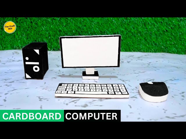 How To Make Mini Cardboard Computer | Computer Kit Craft | Easy Craft Ideas | The Craft Hub
