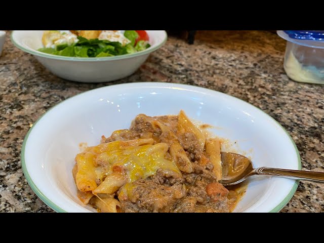 Hamburger Noodle Casserole-A One Pot dinner