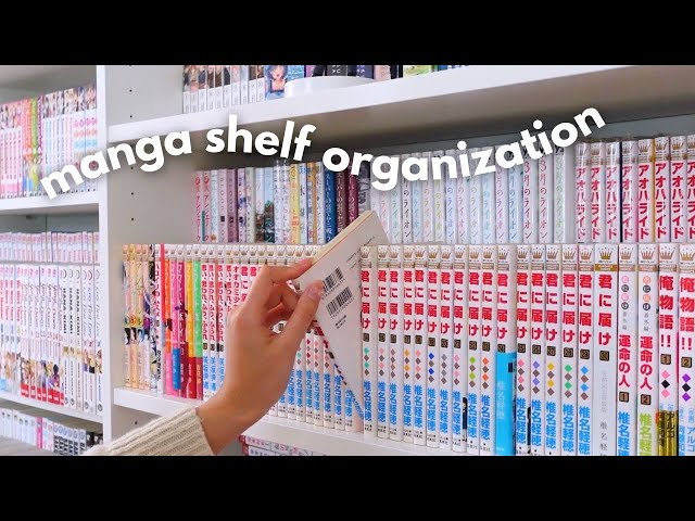 HUGE manga shelf organization // organize with me!