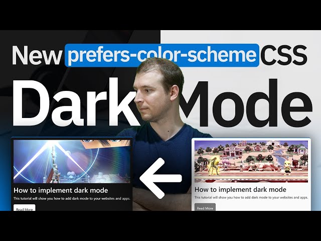 Dark Mode UI Toggle: Tutorial using CSS prefers-color-scheme