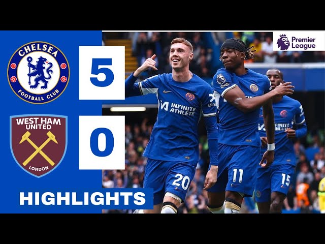 Chelsea vs West Ham HIGHLIGHTS (5-0): Madueke, Gallagher, Palmer & Jackson GOALS.