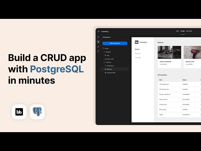 How to build a simple CRUD app on top of PostgreSQL in just a few minutes | Budibase | PostgreSQL