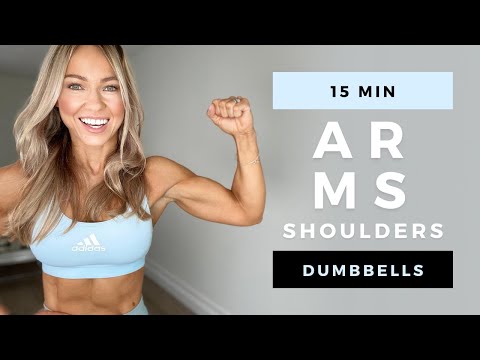 15 Min DUMBBELL ARMS & SHOULDER WORKOUT at Home | No Repeat