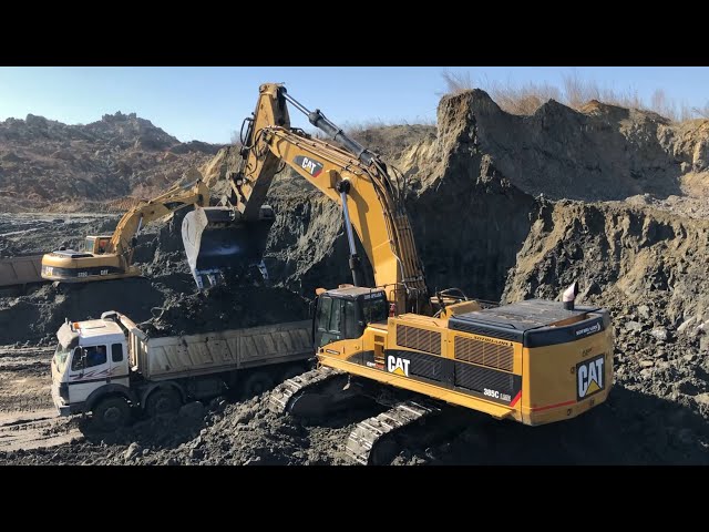 Caterpillar 385C Excavator Loading Trucks - 82 Minutes Movie - Sotiriadis/Labrianidis Mining Works