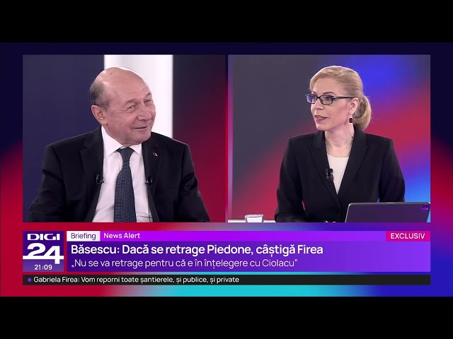 Băsescu este convins că Ciolacu va pierde PSD dacă Firea va câștiga Primăria Capitalei: Nu-l iartă
