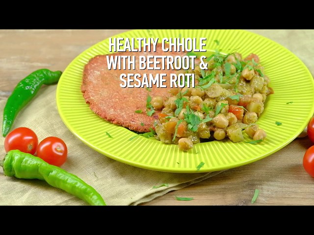 Healthy Recipe | Chole with Beetroot and Sesame Roti | HealthifyMe
