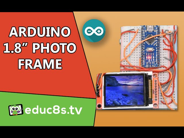 Arduino Project: 1.8" DIY Photo Frame using an Arduino Nano and a 1.8" ST7735 Color TFT display.