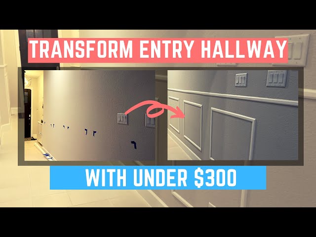 How to Install Picture Frame Moulding / Wainscoting in a Bare Hallway (Under $300)