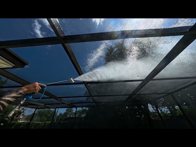 Pressure Washing a Pool Deck | Paint Prep | Screen Enclosure Cleaning | No Music | No Timelapse