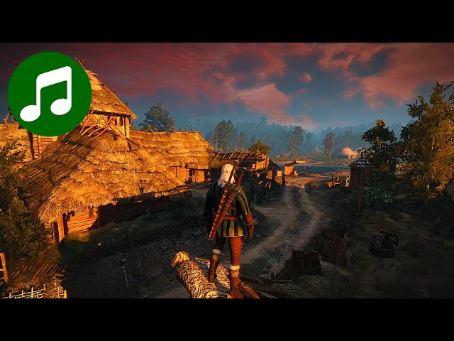 Relaxing WITCHER 3 Ambient Music 🎵 Rooftop (Witcher 3 Soundtrack | OST)