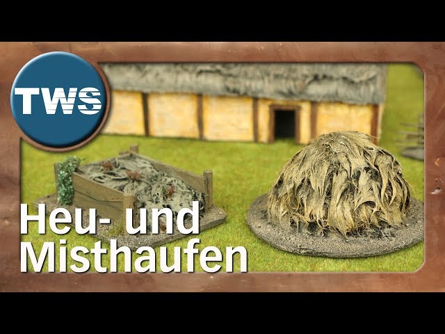 Tutorial: Heu- und Misthaufen / heaps of hay and muck (Tabletop-Gelände, TWS)