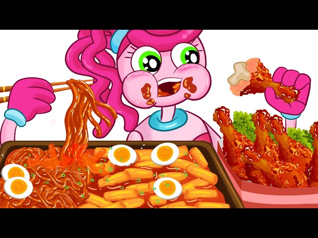 Mukbang 만화카페 분식 먹방! 짜장라면 소떡소떡 Korean comic book cafe Tteokbokki & Noodles & Fried chicken | HIU 하이유