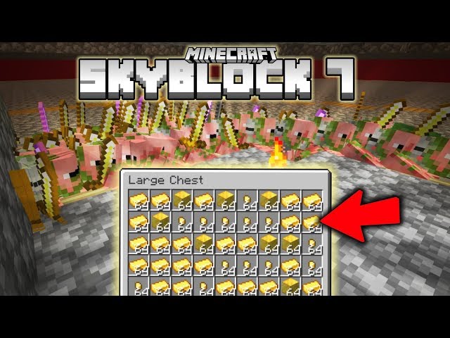 INFINITE GOLD in MINECRAFT SKYBLOCK! (Minecraft Skyblock #7)