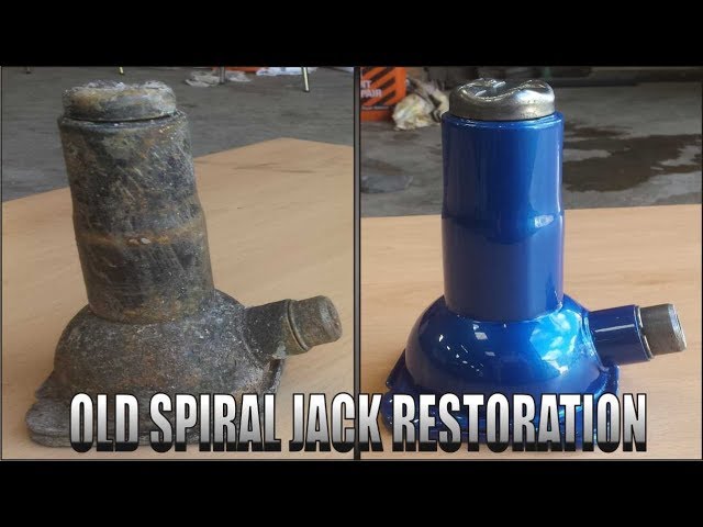 Old Spiral Jack Restoration ( screw jack , bottle jack )