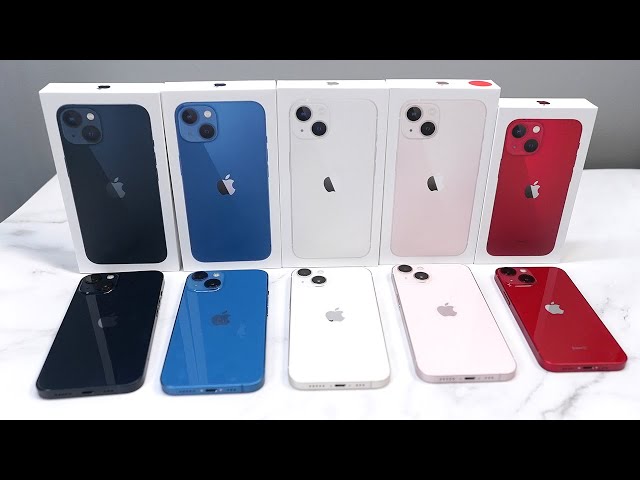 iPhone 13 All Colors Unboxing: Blue, Pink, Starlight, Midnight & Red