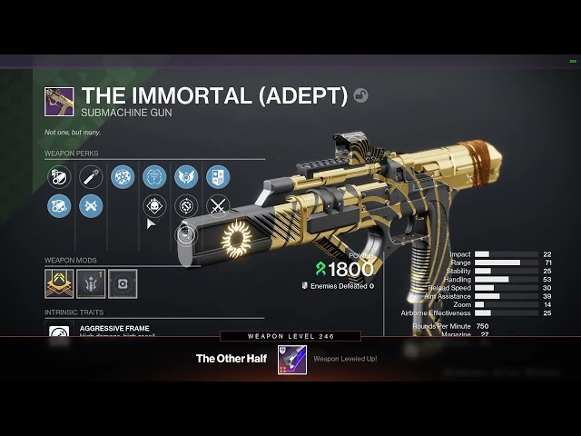 Reaction To Getting God Roll Immortal (Adept)